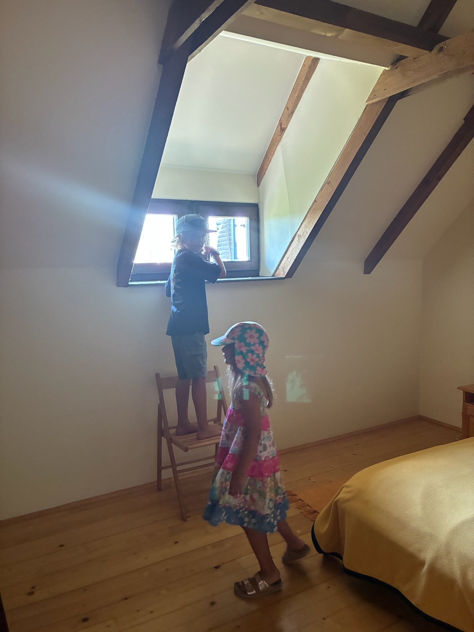 The kids' room — currently basic, soon to be transformed