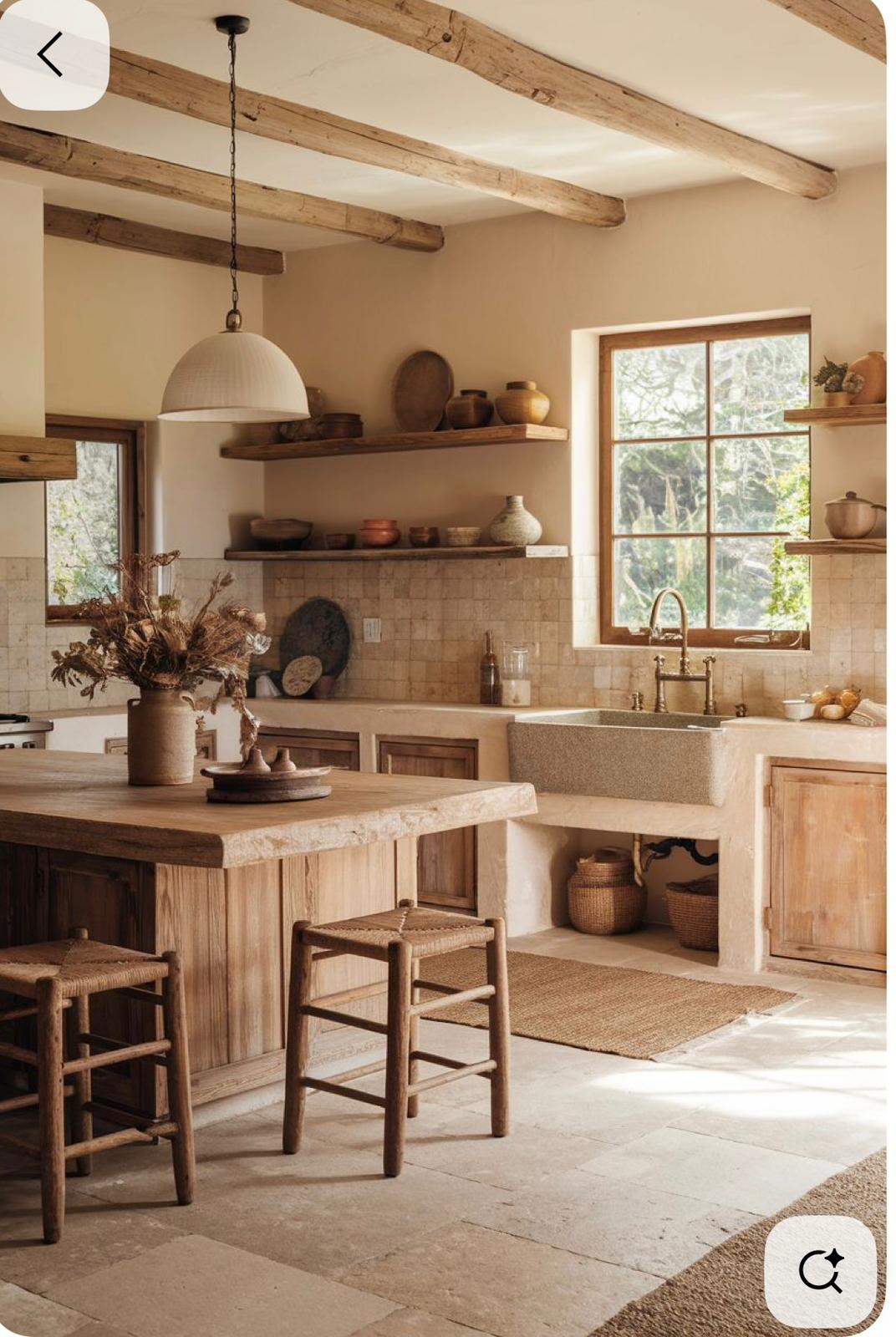 Kitchen island as the social centre of the room