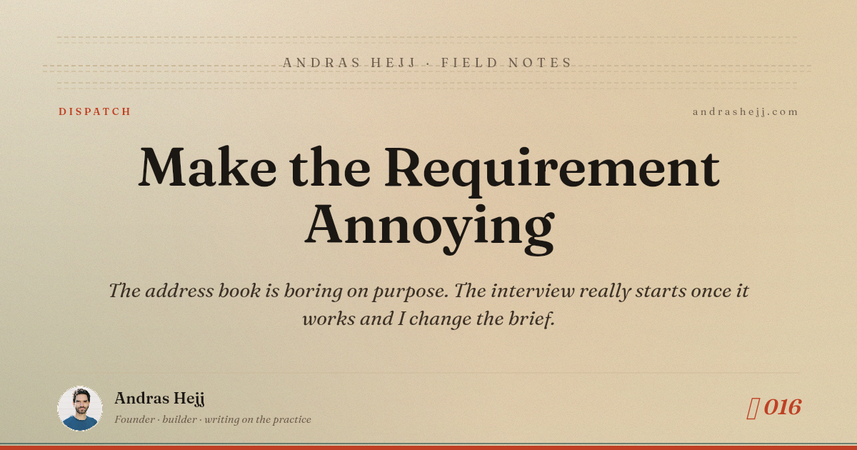 Interviews in the Age of AI: Build Together | Andras Hejj